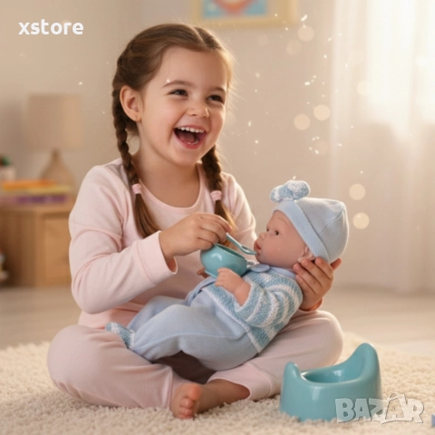 Реалистично бебе с аксесоари - 39см, снимка 2 - Кукли - 52738993