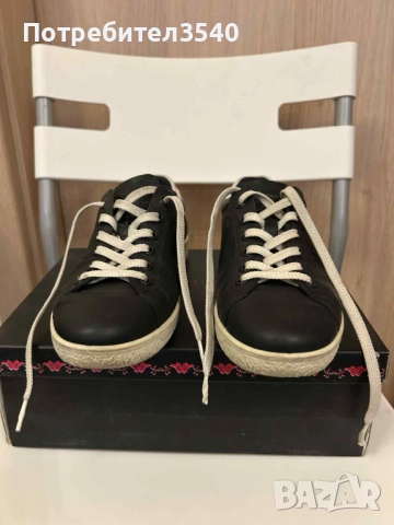 Дамски черни кецове Ecco, снимка 10 - Кецове - 51482015