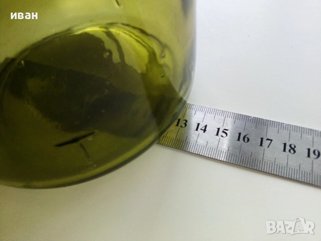 Голямо старо стъклено шише 3л., снимка 7 - Антикварни и старинни предмети - 53012175