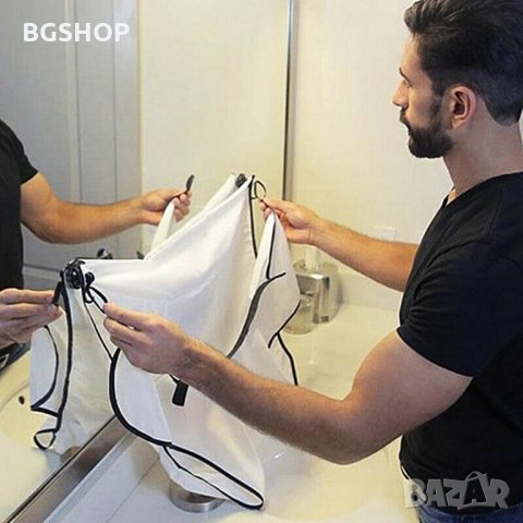 Пелерина / хасе за подстригване / бръснене - Бяло, снимка 3 - Фризьорски принадлежности - 35736106