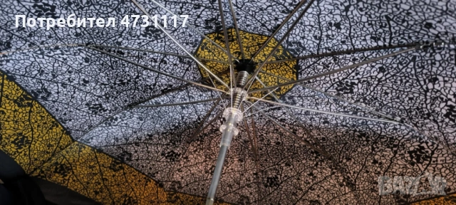 Чадър Knirps употребяван с красив десен, сгъваем 50 см , снимка 5 - Други - 53478419