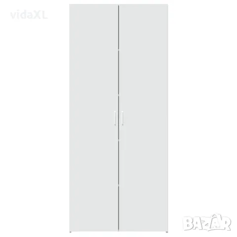 vidaXL Висок шкаф, бял, 80x42,5x185 см, инженерно дърво, снимка 3 - Бюфети - 56146860
