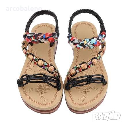 Дамски сандали на клин , снимка 4 - Сандали - 41479407