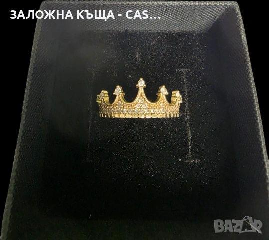 Златен пръстен "Корона" 14K (585) – 1.60 гр. – Дизайнерски модел, снимка 4 - Пръстени - 53799390