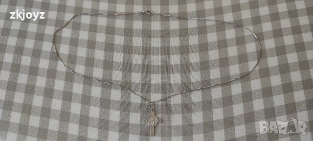 СРЕБЪРНО КОЛИЕ с КРЪСТ 3.22 грама / ПРОБА 925 