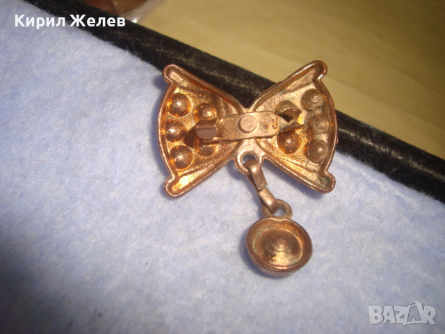 ПОЗЛАТЕНО СКЪПОЦЕННО КРИСТАЛНО БИЖУ УКРАШЕНИЕ АРТ АПЛИКАЦИЯ ПАПИОНКА 26432, снимка 4 - Други - 36353619