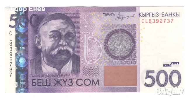 Kyrgyzstan-500 Som-2016-P# 28b-Paper