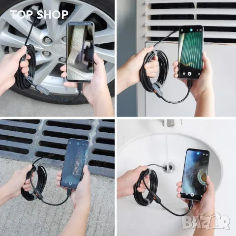 Професионелен ендоскоп DEPSTECH 5.0MP, 5 метра с 5,5 mm глава, снимка 6 - Гедорета - 48774197