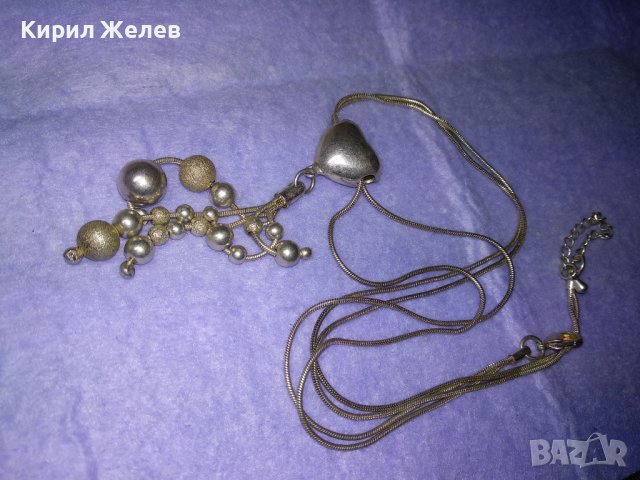КРАСИВО ПОСРЕБРЕНО ФЕШЪН АРТ НЕЖНО КОЛИЕ от НЕРЪЖДАЕМА БЛАГОРОДНА СТОМАНА с ТОПЧЕТА и СЪРЧИЦЕ 40518, снимка 14 - Колиета, медальони, синджири - 42640223
