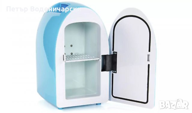 Син или бял мини хладилник за кола Cristal 6 литра, снимка 2 - Хладилници - 39025050