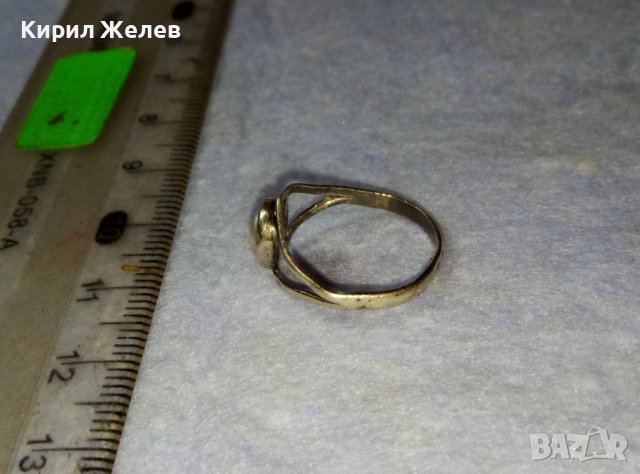 СТАР СКЪПОЦЕНЕН СРЕБЪРЕН АРТ ДЕКО ПРЪСТЕН МАЙСТОРСКА РЪЧНА ИЗРАБОТКА с ЕСТЕСТВЕНА БЯЛА ПЕРЛА 40261, снимка 6 - Антикварни и старинни предмети - 42380519