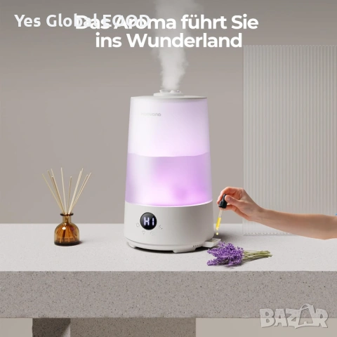 Homvana Овлажнител за въздух 3.6L 360° студена мъгла, снимка 6 - Овлажнители и пречистватели за въздух - 53735304