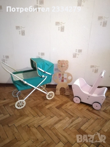 Стара децка количка и дървени столчета за кукли. , снимка 8 - Антикварни и старинни предмети - 53237036
