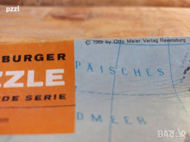 Пъзел "Map Europe” Ravensburger 1969г. 500 части, снимка 4 - Пъзели - 53699205