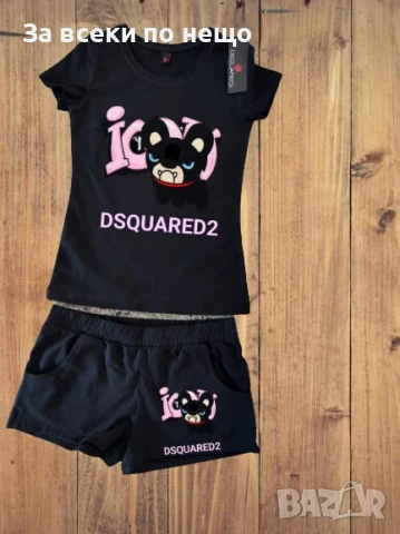 DSQUARED2 Дамски Черен Летен Комплект🔝Дамски Къс Спортен Екип Дискуаред2 - 2 Модела Код LFS521 , снимка 2 - Комплекти - 50744603