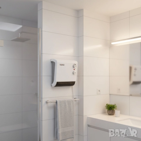 Отоплителна печка за баня Voltz OV51970J – 2000W, вентилатор, водоустойчива, снимка 5 - Други стоки за дома - 52594590