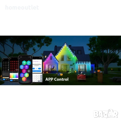 ПРОМОЦИЯ RGB LED светлини за външна употреба - 5м, 10бр LED диода - ERICSITY WY2020 (X001XV9PVD), снимка 5 - Лед осветление - 53721752