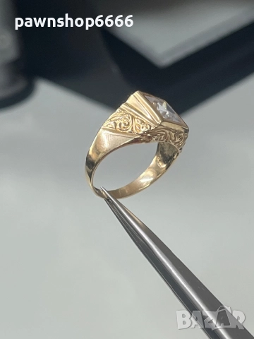 Златен пръстен 14 карата , снимка 11 - Пръстени - 52152176