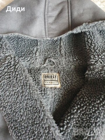 Сиво дебело палто с качулка, снимка 2 - Палта, манта - 34505723