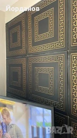 Декоративни плочи за таван 50х50см злато, снимка 1