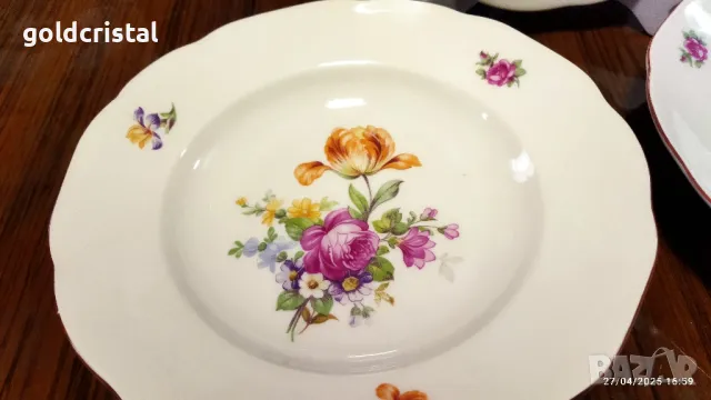 Стар български порцелан чинии , снимка 4 - Антикварни и старинни предмети - 50091998