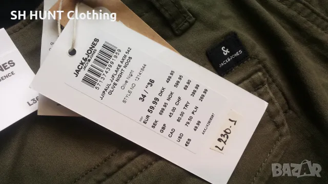 Jack & Jones JJIPAUL CARGO Stretch Trouser размер 34 / 36 еластичен карго панталон - 1149, снимка 8 - Панталони - 50275643
