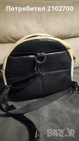 Дамска раница естествена кожа , снимка 3 - Раници - 53624033