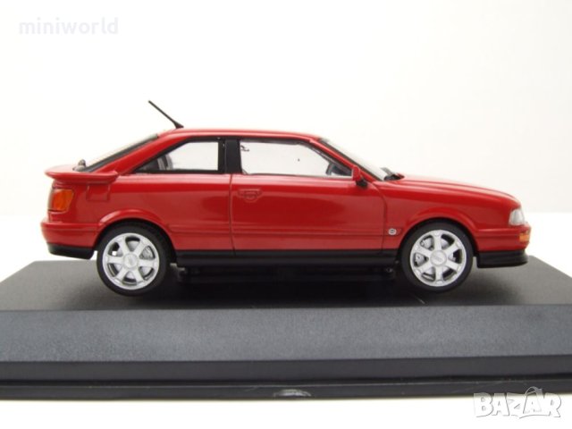 Audi S2 Coupe 1992 - мащаб 1:43 на Solido моделът е нов в PVC дисплей-кейс, снимка 4 - Колекции - 42726979