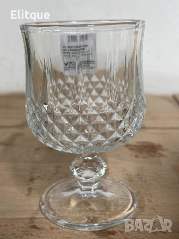 Комплект от 6 бр. чаши за вино със столчета за елегантно сервиране, снимка 2 - Чаши - 53120859