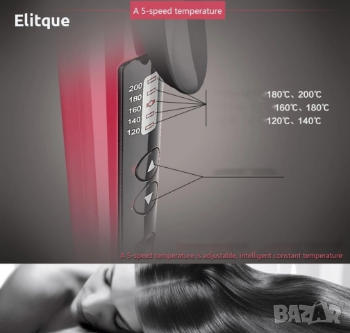 Многофункционална 2 в 1 маша и преса за коса TV821, снимка 6 - Преси за коса - 52864192