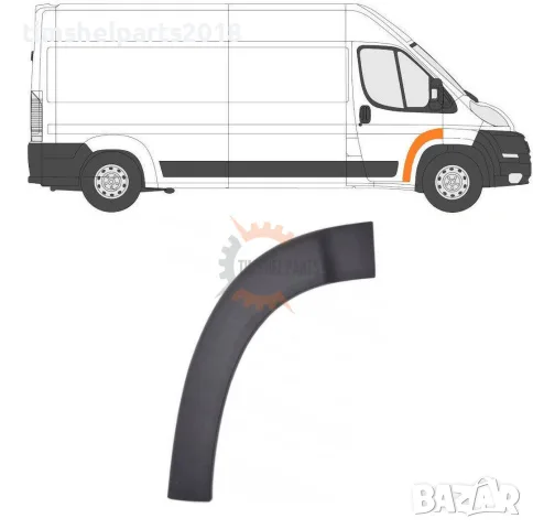 Лайсна предна врата за  JUMPER /  BOXER / FIAT DUCATO след 2006 год. - Пасажерска страна