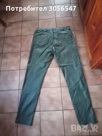 Дамски панталон еко кожа зелен xl