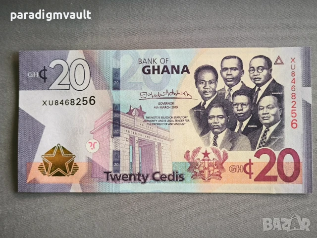 Банкнота - Гана - 20 седи UNC | 2017г.
