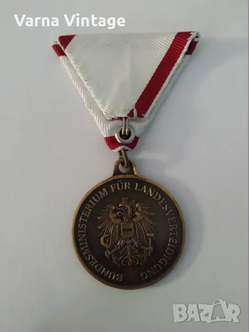 Военен медал за операции за оказване на помощ при бедствия. Австрия, снимка 3 - Антикварни и старинни предмети - 49256233