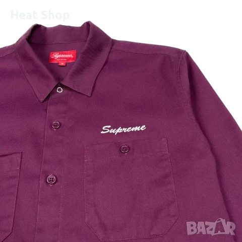 Риза Supreme Pledge Allegiance Dark Violet L/S Shirt, снимка 4 - Ризи - 50503506