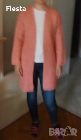 Нова жилетка Mango в бледо розово, плетен пуловер Манго, снимка 3 - Жилетки - 41575608