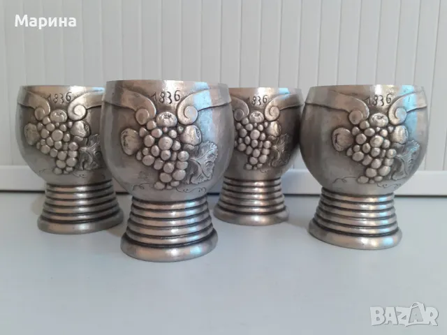 Чаши за вино и ракия 150 мл от калай Antik*Vintage#67