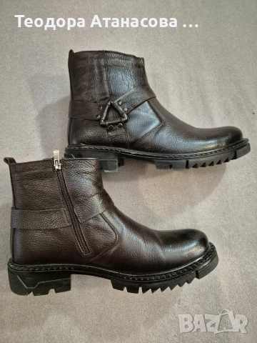  Нови мъжки обувки и боти от естествена кожа, номер 44 и 45., снимка 4 - Спортно елегантни обувки - 36078673