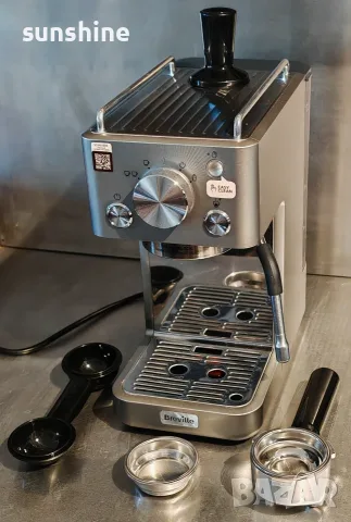Breville Slimline VCF185 * ВИДЕО * 15 bar, Еспресо Кафе Машина. Оригинални портафилтър и тампер №2, снимка 2 - Кафемашини - 56126352