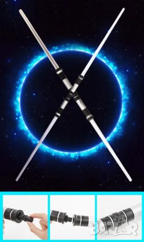 Детска играчка цветен светлинен лазерен меч Star Wars със звук, снимка 1