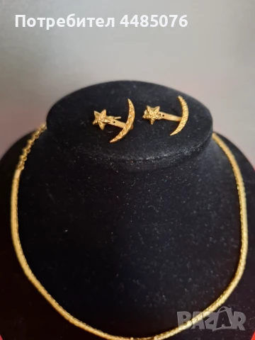 ЗЛАТЕН ДАМСКИ КОМПЛЕКТ 22К. , снимка 6 - Бижутерийни комплекти - 51029219