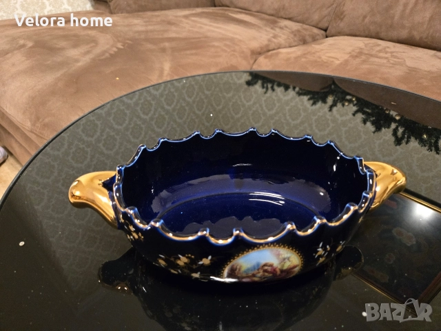 Голяма купа/съд от КОБАЛТ- ЯПОНСКО производство, снимка 2 - Прибори за хранене, готвене и сервиране - 52807803