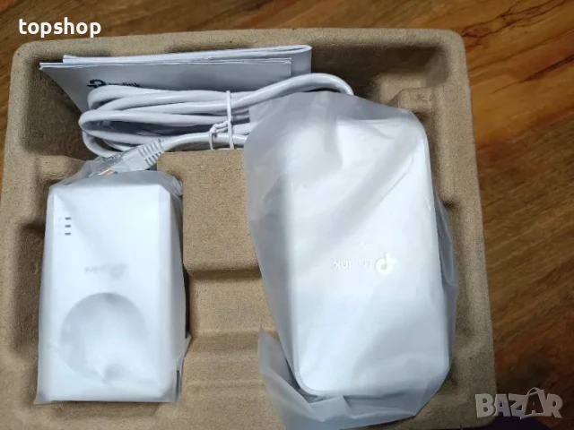 НОВ Powerline TP-Link TL-WPA7617 KIT AV1000 Wi-Fi KIT Powerline адаптер TL-WPA7617 KIT, снимка 6 - Мрежови адаптери - 50493227