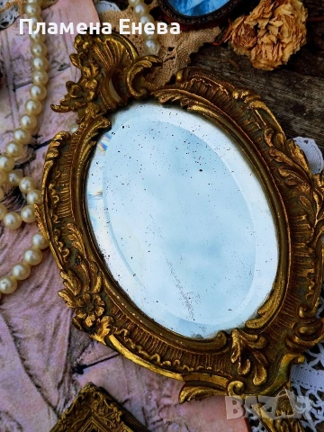 Старо бронзово огледало , снимка 6 - Други ценни предмети - 53173233