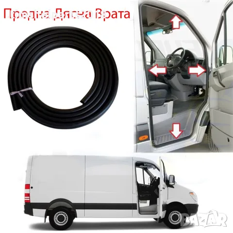 Уплътнение за предна врата VW Crafter, Mercedes Sprinter 2006-2018 - Пасажерска страна