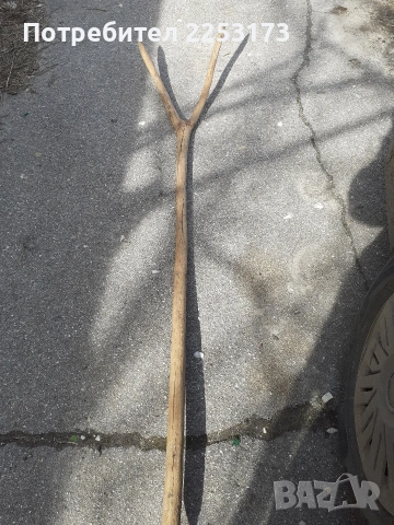 Селска дървена вила за сено и закачалка с месингови куки, снимка 6 - Декорация за дома - 38085350