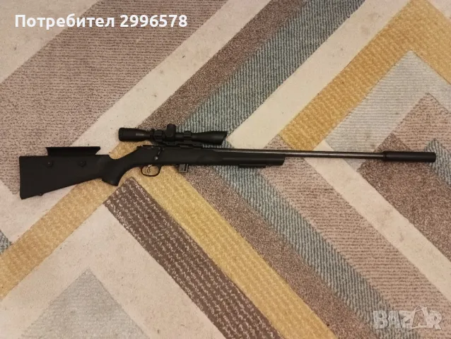 Флоберка Marlin XT-22VR 22lr 56см супресор A-tec оптика UTG 4х32 Марлин карабина, снимка 1 - Ловно оръжие - 48922117