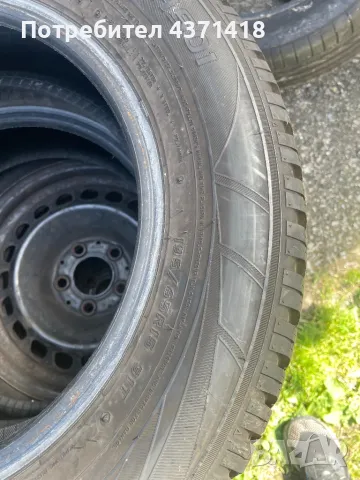 4 Зимни гуми 195/65/15  2бр.Dunlop и 2бр.Falken и 2 бр. джанти, снимка 3 - Гуми и джанти - 49822901