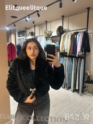 пухено късо палто , снимка 7 - Палта, манта - 52259827