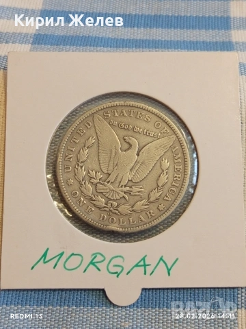 Сребърна монета 1 долар 1904г. САЩ уникат за КОЛЕКЦИОНЕРИ 50756, снимка 8 - Нумизматика и бонистика - 53656673